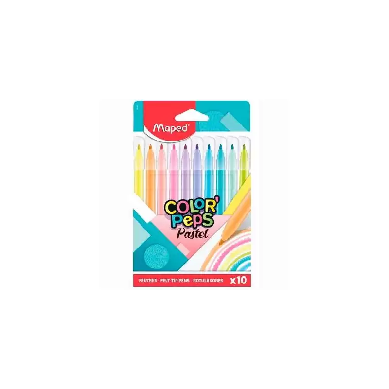 (845469) MAPED ROTULADORES COLOR´PEPS PASTEL ESTUCHE DE 10 C/SURTIDOS
