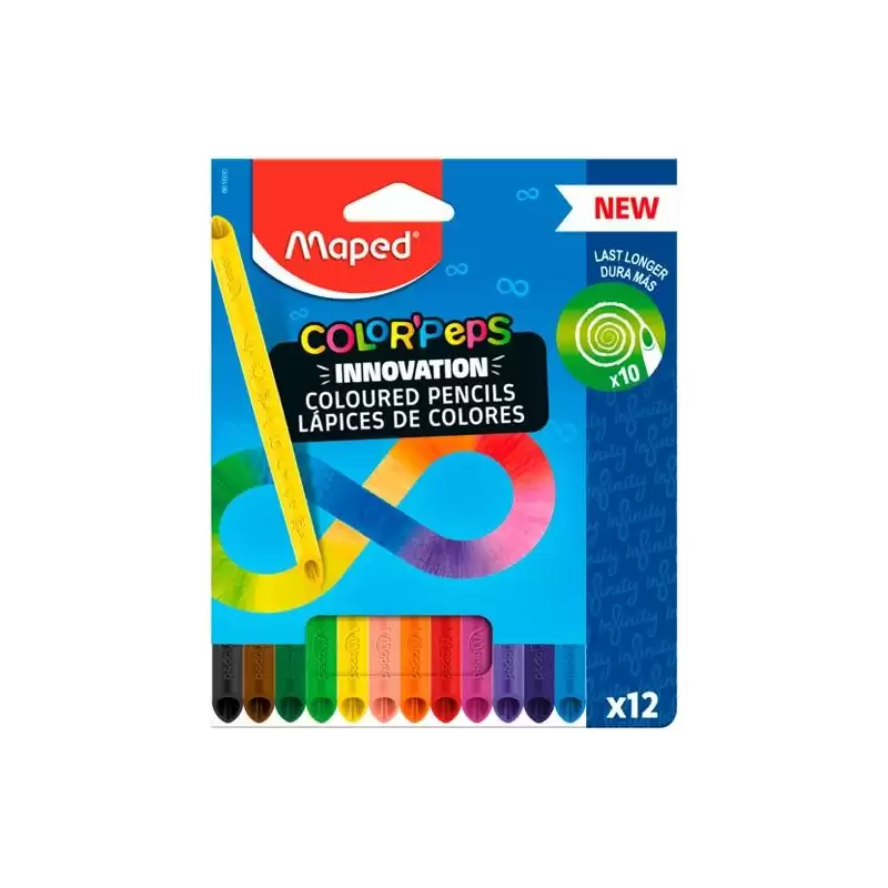 (861600) MAPED LÁPICES DE COLORES COLOR´PEPS INFINITY C/SURTIDOS ESTUCHE 12 UD