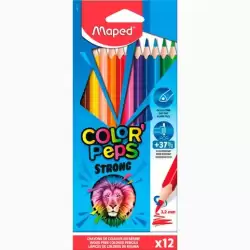 (862712) MAPED LÁPICES DE COLORES COLOR´PEPS STRONG C/SURTIDOS ESTUCHE 12 UD