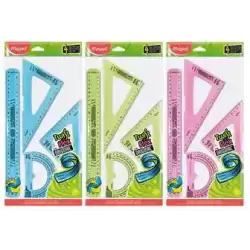(897157) MAPED REGLAS TWIST´N FLEX MAXI 30CM COLORES SURTIDOS KIT DE 4 PIEZAS