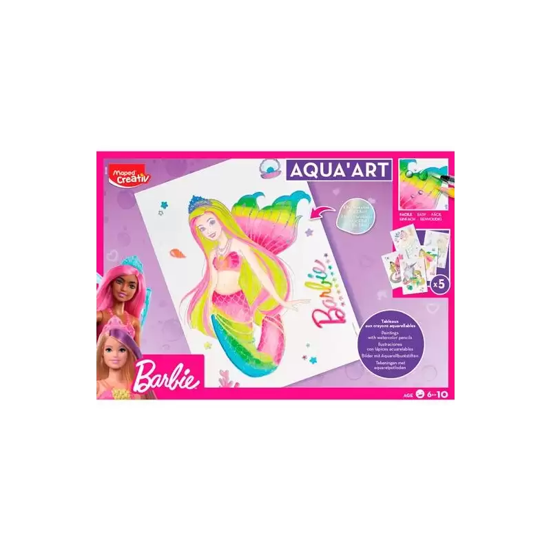 (907063) MAPED MAXI SET CREATIVO AQUA´ART BARBIE +6 AÑOS