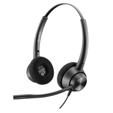 (77T26AA) HP POLY AURICULARES DE DIADEMA BIAURAL C/ MICRÓFONO QD ENCOREPRO 320 NEGRO