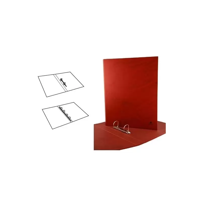 (082NF6) MARIOLA CARPETA ANILLAS MIXTAS 2 X 40MM FOLIO CARTÓN FORRADO PLASTIFICADO MATE CUERO