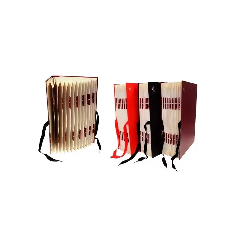 (0918NE) MARIOLA CARPETA FUELLE ACORDEÓN FOLIO A-Z/1-31 CARTÓN FORRADO GELTEX CIERRE C/ CINTA NEGRO