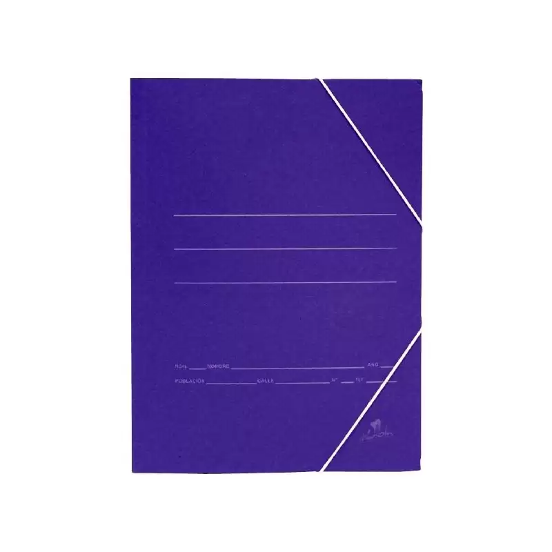 (1045) MARIOLA CARPETA CARTÓN BÁSICA 500GR CUARTO C/GOMAS SOLAPA 24X19CM CARTÓN MATE AZUL