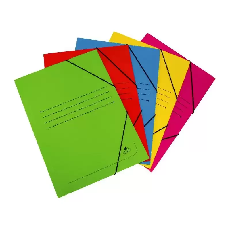 (1085SU) MARIOLA CARPETA CARTÓN 500 GR SOLAPA GOMAS FOLIO MATE 5 COLORES SURTIDOS -20U-