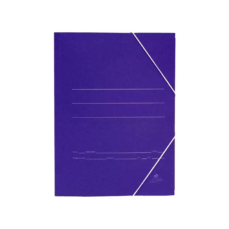 (1089) MARIOLA CARPETA CARTÓN BÁSICA 500GR GOMAS BOLSA FOLIO 34X25CM CARTÓN MATE AZUL -20U-