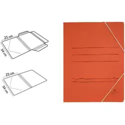 (1185) MARIOLA CARPETA CARTÓN 500 GR SOLAPA GOMAS FOLIO CUERO MATE -20U-