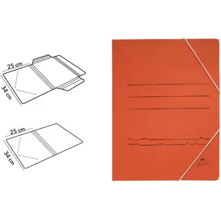 (1185) MARIOLA CARPETA CARTÓN 500 GR SOLAPA GOMAS FOLIO CUERO MATE -20U-