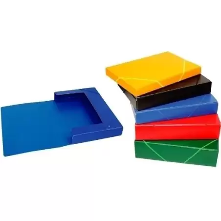 (2209NE) MARIOLA CAJA PROYECTO ARMADA CIERRE C/GOMA LOMO FIJO 9CM CARTÓN GOFRADO S/MALLORCA NEGRO