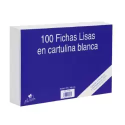 (3112L) MARIOLA FICHA LISA 125X75MM CARTULINA 180GR BLANCO PAQUETE DE 100