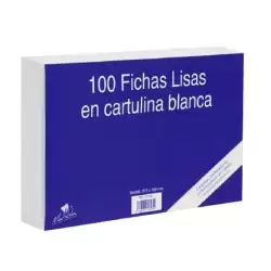 (3113L) MARIOLA FICHA LISA 150X100MM CARTULINA 180GR BLANCO PAQUETE DE 100