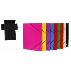 (4786SU) MARIOLA CARPETA CON GOMAS 3 SOLAPAS FOLIO CARTÓN FORRADO PLASTIFICADO SURTIDOS