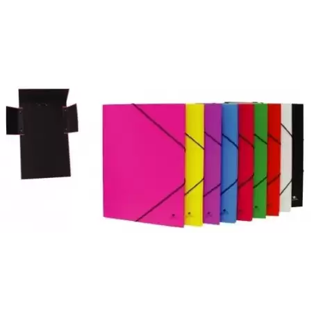 (4786SU) MARIOLA CARPETA CON GOMAS 3 SOLAPAS FOLIO CARTÓN FORRADO PLASTIFICADO SURTIDOS