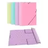 (4789R) MARIOLA CARPETA CON GOMAS 3 SOLAPAS FOLIO CARTÓN FORRADO PLASTIFICADO MATE SURTIDOS PASTEL