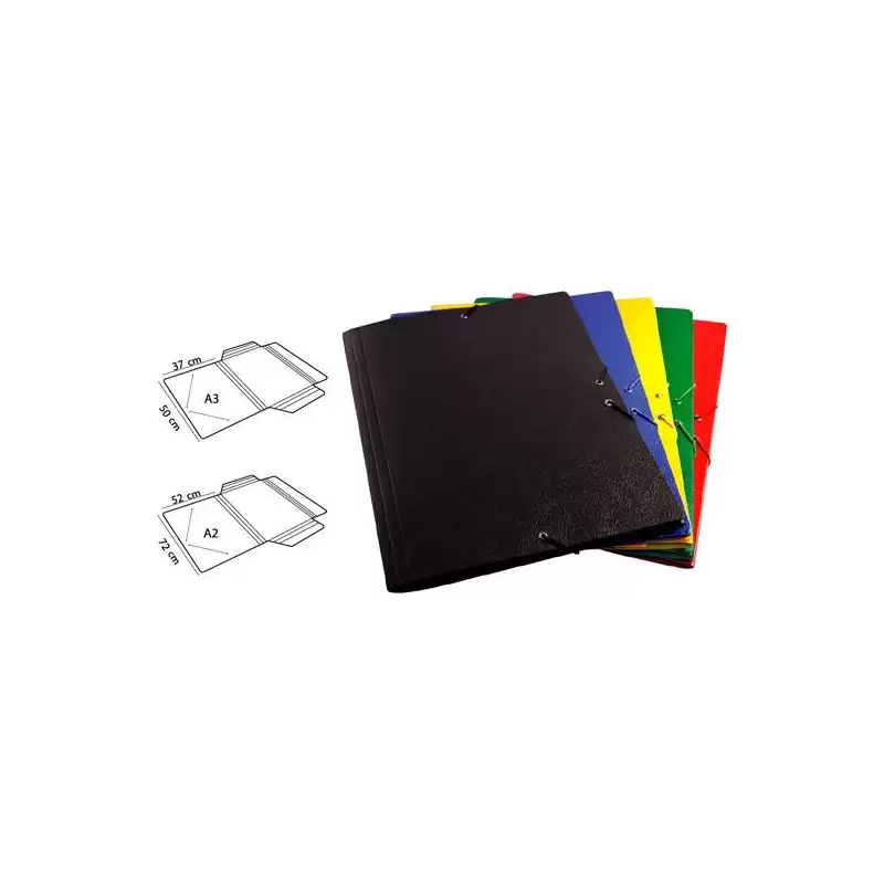 (5230AZ) MARIOLA CARPETA C/GOMAS A3 CARTÓN COMPACTO GOFRADO AZUL