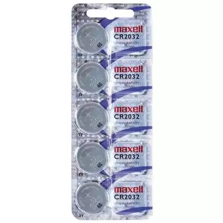 (CR2032 E-B5 MXL) MAXELL PILAS PLANAS DE LITIO 3V - CR2032 -PACK 5-