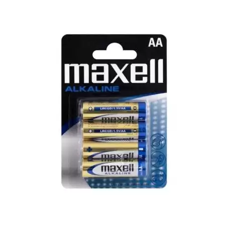 (LR06-B4 MXL) MAXELL PILAS ALCALINAS AA - LR06- PACK 4 UDS