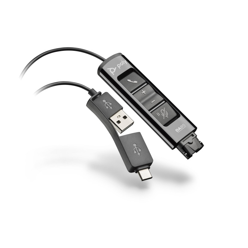 (218266-01/786C6AA) HP POLY ADAPTADOR PARA AURICULARES DA75 QD A PC