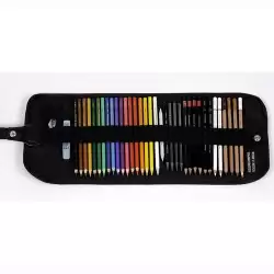 (8891500) MICHEL SET DE DIBUJO EN ESTUCHE NYLON ENROLLABLE 37 PIEZAS C/SURTIDOS