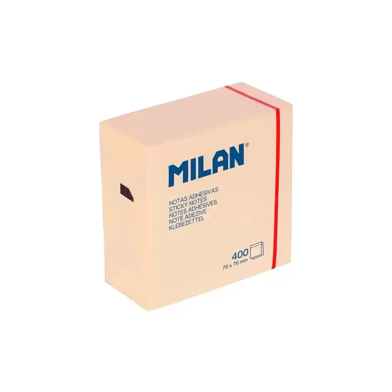 (4151400) MILAN BLOC NOTAS ADHESIVAS 400H 76X76MM AMARILLO CLARO