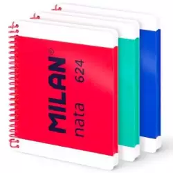 (57051E80X3) MILAN CUADERNO ESPIRAL A5 80H 95GR LISO TAPA DURA COLECCIÓN NATA® 624 SINCE 1918 SURTIDO PACK 3 UD