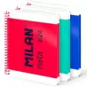 (57052E80X3) MILAN CUADERNO ESPIRAL A5 80H 95GR PAUTADO 7MM TAPA DURA COLECCIÓN NATA® 624 SINCE 1918 SURTIDO PACK 3 UD