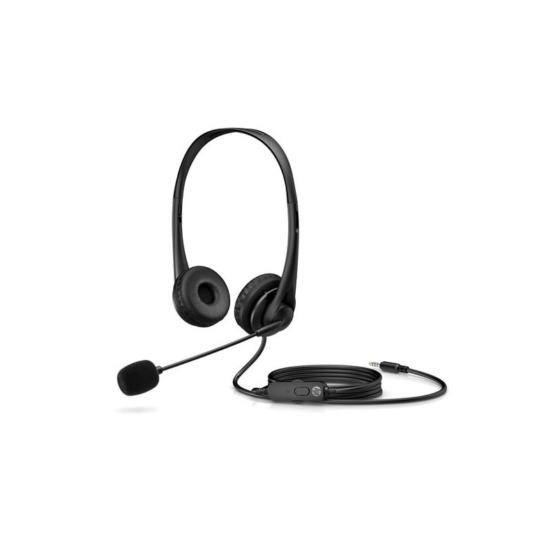 (428K7AA) HP AURICULARES G2 DIADEMA BINAURAL C/ MICRÓFONO JACK 3.5 MM NEGRO