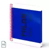 (57053E80B) MILAN CUADERNO ESPIRAL A5 80H 95GR 5X5MM TAPA DURA COLECCIÓN NATA® 624 SINCE 1918 AZUL