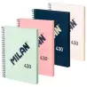 (57141E80X4) MILAN CUADERNO CON ESPIRAL A4 80 HOJAS 95GR LISO SERIE 430 SINCE 1918 COLORES SURTIDOS PACK 4 UD