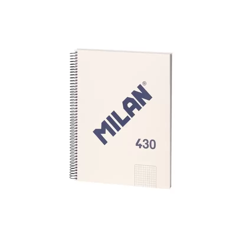 (57142E80BG) MILAN CUADERNO CON ESPIRAL A4 80H 95GR PAUTADO 1 LÍNEA 7MM SERIE 430 SINCE 1918 BEIGE