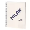(57142E80BG) MILAN CUADERNO CON ESPIRAL A4 80H 95GR PAUTADO 1 LÍNEA 7MM SERIE 430 SINCE 1918 BEIGE