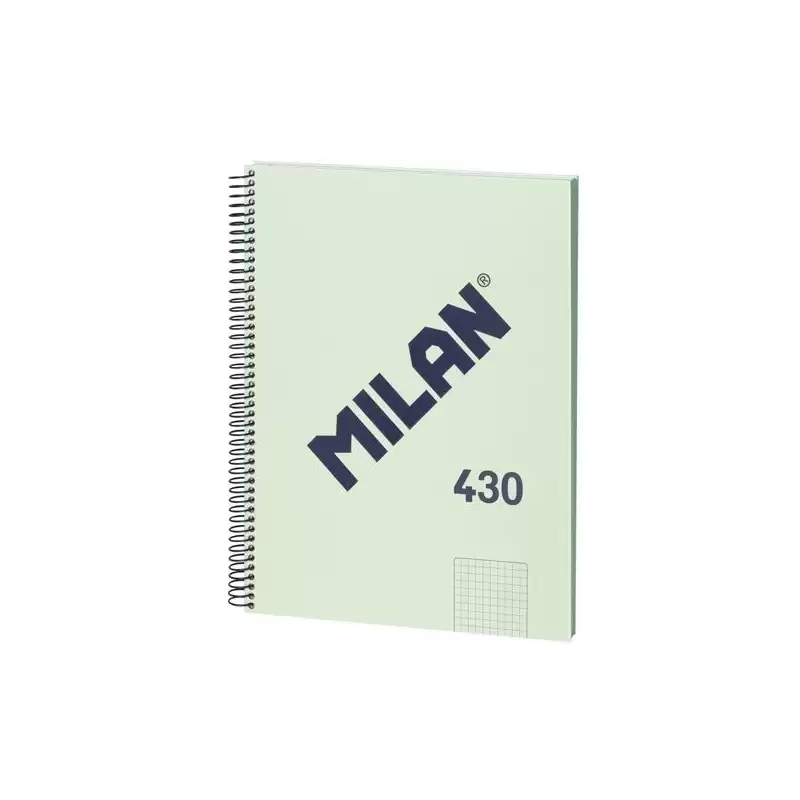 (57142E80GR) MILAN LIBRETA CON ESPIRAL A4 80H 95GR PAUTADO 1 LÍNEA 7MM TAPA DURA SERIE 430 SINCE 1918 VERDE