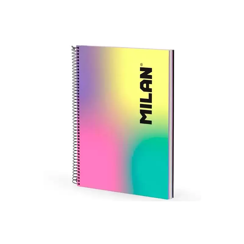 (57143E120SN) MILAN CUADERNO ESPIRAL A4 90H 120GR CUADRÍCULA 5X5 TAPA DURA COLECCIÓN SUNSET