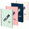 (57151E80X4) MILAN CUADERNO CON ESPIRAL A5 80 HOJAS 95GR LISO SERIE 430 SINCE 1918 TAPA DURA COLORES SURTIDOS PACK 4 UD