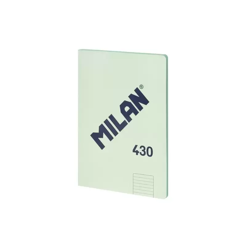 (57242G48GR) MILAN LIBRETA ENCOLADA A4 48H PAPEL 95GR  1 LÍNEA 7MM SERIE 1918 VERDE