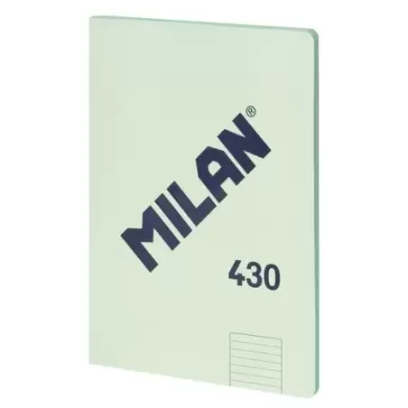 (57242G48GR) MILAN LIBRETA ENCOLADA A4 48H PAPEL 95GR  1 LÍNEA 7MM SERIE 1918 VERDE