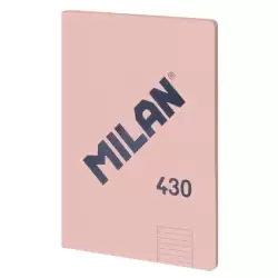 (57242G48P) MILAN LIBRETA ENCOLADA A4 48H PAPEL 95GR  1 LÍNEA 7MM SERIE 1918 ROSA
