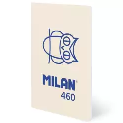 (57251G24BG460) MILAN LIBRETA GRAPADA A5 24H PAPEL BLANCO 95GR LISO COLECCIÓN 460 SINCE 1918 BEIGE