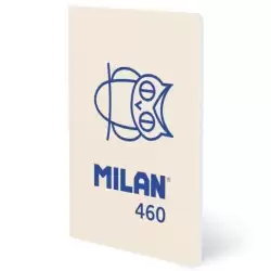 (57252G24BG460) MILAN LIBRETA GRAPADA A5 24H PAPEL BLANCO 95GR LÍNEA 7MM COLECCIÓN 460 SINCE 1918 BEIGE