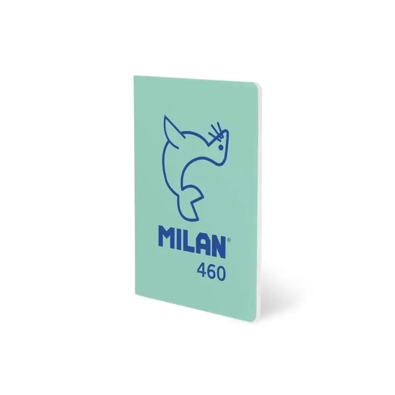 (57252G24GR460) MILAN LIBRETA GRAPADA A5 24H PAPEL BLANCO 95GR LÍNEA 7MM COLECCIÓN 460 SINCE 1918 VERDE