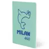 (57252G24GR460) MILAN LIBRETA GRAPADA A5 24H PAPEL BLANCO 95GR LÍNEA 7MM COLECCIÓN 460 SINCE 1918 VERDE