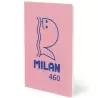 (57252G24P460) MILAN LIBRETA GRAPADA A5 24H PAPEL BLANCO 95GR LÍNEA 7MM COLECCIÓN 460 SINCE 1918 ROSA