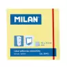 (85401) MILAN BLOC NOTAS ADHESIVAS REMOVIBLES 100H 76X76 AMARILLO CLARO