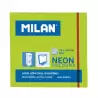 (85433) MILAN BLOC NOTAS ADHESIVAS REMOVIBLES 100H 76X76 VERDE FLUORESCENTE