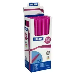 (16828227) MILAN MARCADOR FLUORESCENTE JUNIOR PUNTA BISELADA ROSA CAJA 22 UD