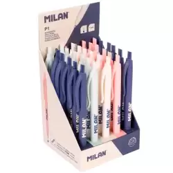 (176510930SNC) MILAN BOLÍGRAFO P1 SERIE 430 SINCE 1918 TINTA AZUL CAJA EXPOSITORA 30 UD