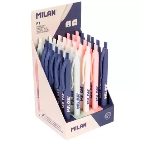 (176510930SNC) MILAN BOLÍGRAFO P1 SERIE 430 SINCE 1918 TINTA AZUL CAJA EXPOSITORA 30 UD