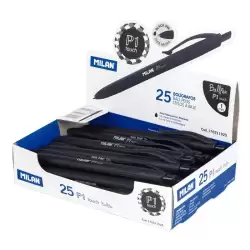 (176511925) MILAN BOLIGRAFO P1 TOUCH NEGRO CAJA EXPOSITORA 25 UD