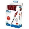 (17653225) MILAN BOLÍGRAFO P1 CUERPO TRANSPARENTE ROJO -CAJA 25U-